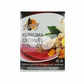 Boszy Kurkuma Gyömbér Fokhagyma Kapszula
