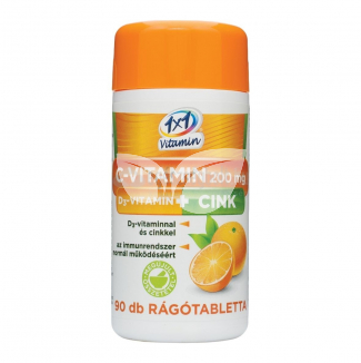 1X1 C-Vit.+D3-Vit.+ Cink Rágótabletta