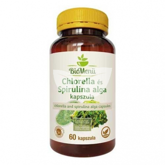 Biomenü Bio Chlorella És Spirulina Alga Kapszula 60 Db 620 Mg-Os Kapszula