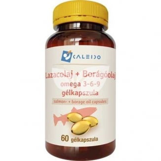 Caleido Lazacolaj + Borágóolaj Omega 3-6-9 Gélkapszula 60 Db 700 Mg-Os Kapszula