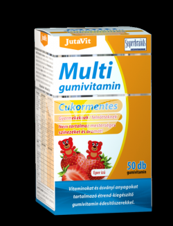 Jutavit multivitamin gumivitamin cukormentes eper ízű 50 db