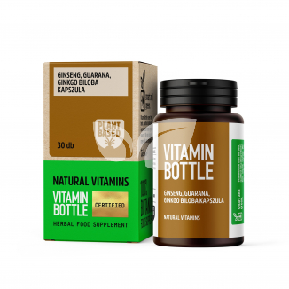 Vitamin Bottle ginseng-guarana-ginkgo kapszula 30 db