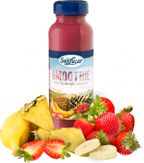 San Lucar 100% ananász-banán-eper smoothie 250 ml