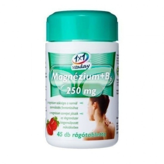 1X1 Vitaday Magnézium+B6 Vitamin 250 Mg Rágótabletta