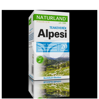 Naturland alpesi gyógynövény teakeverék filteres 20x1g 20 g