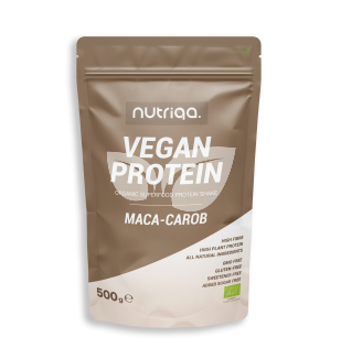 Nutriqa bio maca-carob vegán protein mix 500 g