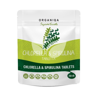Organiqa bio chlorella és spirulina tabletta 250 db