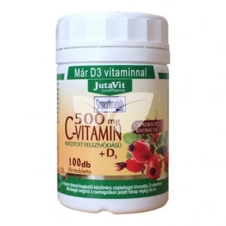 JutaVit C-Vitamin+D3 500mg csipkebogyó kivonattal tabletta - 1.