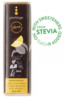 Perlége Belga Stevia Étcsokoládé Narancs 42G