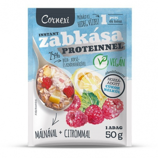 Cornexi Málnás - Citromos protein édesítőszerrel vegán zabkása 50 g