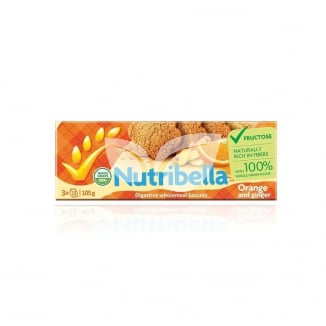 Nutribella narancsos keksz fruktózzal és gyömbérrel 105 g
