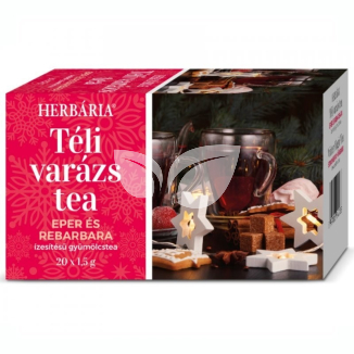 Herbária Téli varázs eper-rebarbara ízű gyümölcs tea filter 20x1,5g