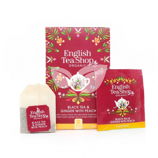 Ets bio gyömbéres barack tea 20x2g 40 g