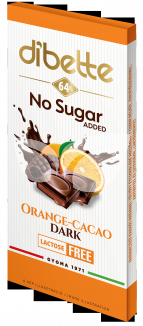 Dibette nas narancs ízű kakaós krémmel töltött étcsokoládé hozzáadott cukor nélkül 80 g