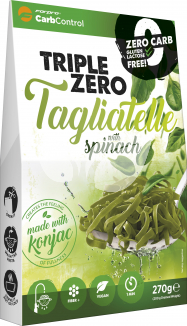 Forpro zero kalóriás tészta spenóttal - tagliatelle cukor/zsír/laktóz/glutén/szójamentes 270 g