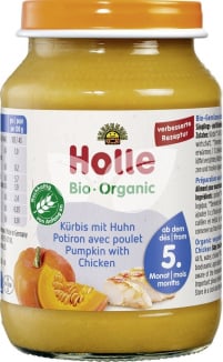 Holle bio bébiétel sütőtök-csirkehússal 190 g