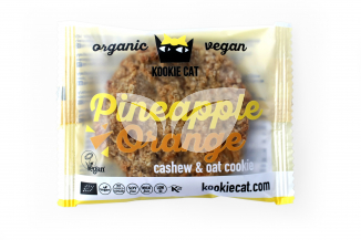 Kookie cat bio vegán gluténmentes kesudiós zabkeksz, ananász-narancs 50 g