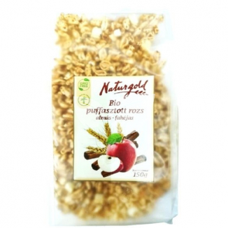 Naturgold bio puffasztott rozs almás fahéjas 150 g
