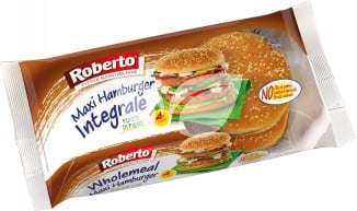 Roberto teljes kiőrlésű maxi hamburger 300 g