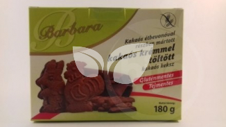 Barbara gluténmentes kakaós keksz kakaós tölt. étbevonatos 150 g