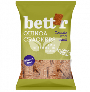 Bettr bio vegán gluténmentes quinoa kréker bazsalikom&paradicsom 100 g