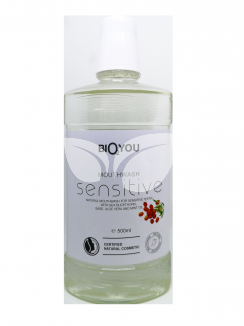 Bio2you natúr szájvíz sensitive aloe vera, homoktövis, mentaolaj és zsálya kivonattal 500 ml