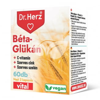 Dr.herz béta-glükán+szerves cink, szelén+c-vitamin vegán kapszula 60 db