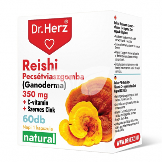 Dr.herz reishi 350mg+c-vitamin+szerves cink kapszula 60 db