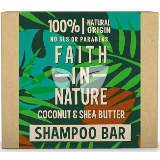 Faith in nature kókusz és shea vaj szilárd sampon 85 g