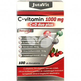 Jutavit c-vitamin 1000 C+D duo plus tabletta 100 db
