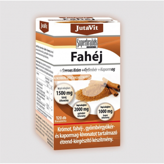 Jutavit fahéj+szerves króm+gyömbér+kapormag flmtabletta 120 db