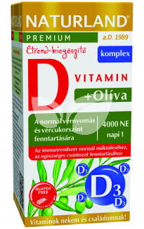 Naturland olivalevél+D-vitamin 4000NE kapszula 60 db