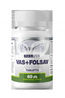 Vitapaletta szerves vas+folsav tabletta 60 db