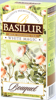 Basilur bouquet white magic tejes oolong tea 25 filter 37,5 g