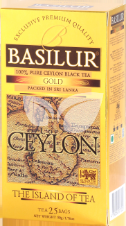 Basilur the island of tea gold fekete tea 25 filter 50 g