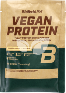 Biotech vegan protein vaníliás sütemény ízű fehérje italpor 25 g