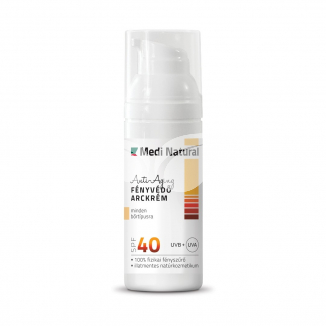 Medinatural spf40 anti-aging fizikai fényvédő arckrém 50 ml