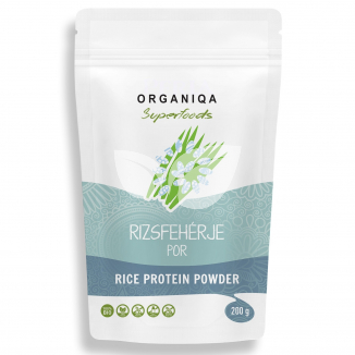 Organiqa 100% bio rizsfehérje por (80% fehérje) 200 g