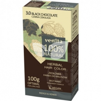 Venita 100% natural gyógynövényes hajfesték 3.0 fekete csokoládé 100 g