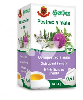 Herbex máriatövis és menta tea 20x4g 80 g