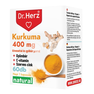 Dr.herz kurkuma+gyömbér+c-vitamin+szerves cink 60 db kapszula