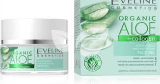 Eveline organic aloe+collagen hidratáló és mattító éjszakai és nappali arcgél 50 ml