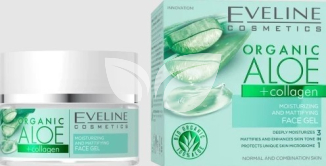 Eveline organic aloe+collagen hidratáló és nyugtató éjszakai és nappali arcgél 50 ml