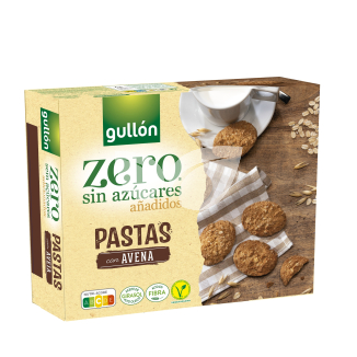 Gullón pastas zero magas rosttartalmú kakaós zabkeksz hozzáadott cukor nélkül 300 g