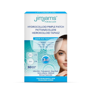 Jimjams pure & clear hidrokolloid pattanástapasz BHA+HA 30 db