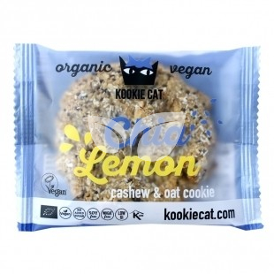 Kookie Cat bio vegán gluténmentes chia és citrom kesudiós zabkeksz 50 g