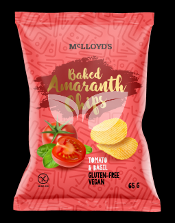 Mclloyds bio amaranth chips sült snack paradicsomos bazsalikomos 65 g