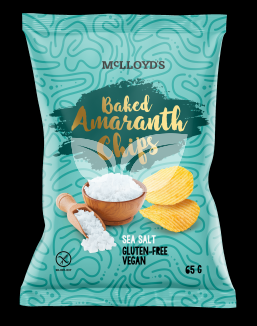 Mclloyds bio amaranth chips sült snack tengeri sós 65 g