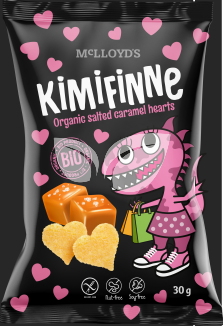 Mclloyds bio kimifinne extrudált snack sós karamellás falatok 30 g