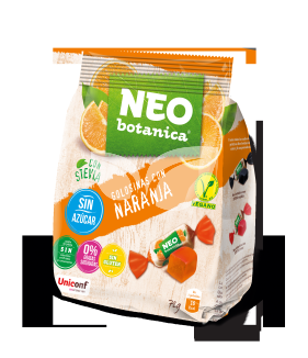 Neo Botanica stevia zselécukorka cukormentes, gluténmentes narancs ízű 72 g